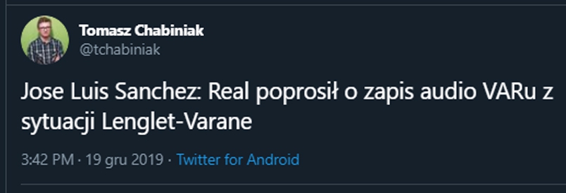 Real Madryt poprosił o zapis audio VAR!